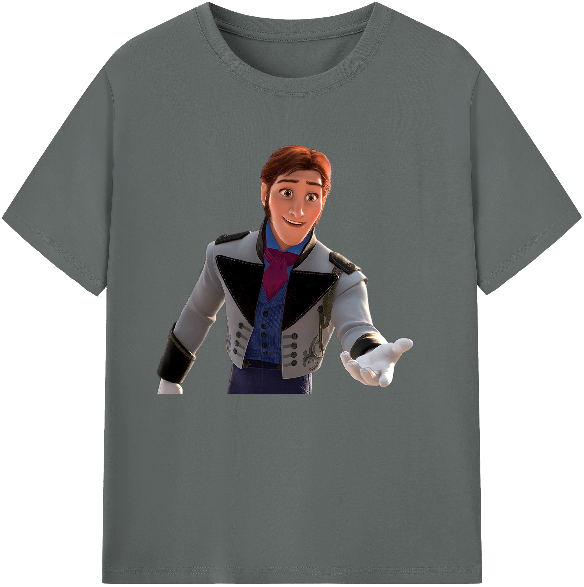 （画像用） アナと雪の女王 アンナ エルサ Frozen Anna Elsa 綿100％ メンズ半袖Tシャツ｜肌触りやわらか＆通気性